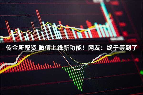 传金所配资 微信上线新功能!网友:终于等到了