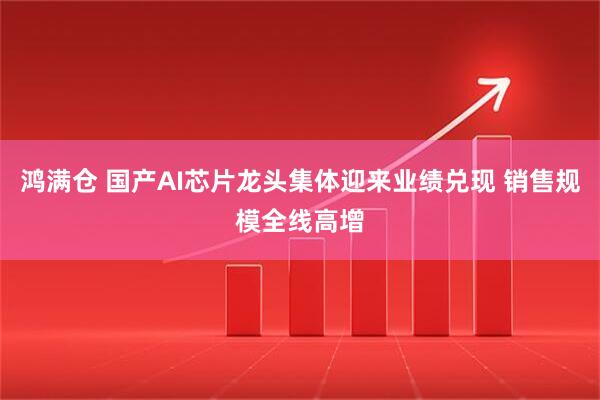 鸿满仓 国产AI芯片龙头集体迎来业绩兑现 销售规模全线高增